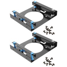 2Pcs Reusable Metal Disk Mount Adapter 2.5 to 3.5 Hdd SSD Installation Tray picture