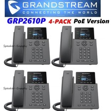 4 Grandstream GRP2610P 2-Line 2 SIP Office Phone PoE Version GS-GRP2610P picture