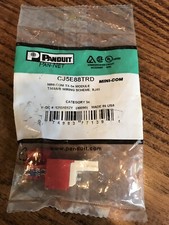 PANDUIT - Mini-Com Mod - Cat5e Jack - UTP - Red - CJ5E88TRD picture