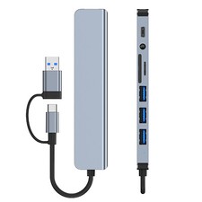 CAMVATE USB-C A Docking Station 8 in 2 Multiport w/TF/SD Card Reader&3.5mm Audio picture