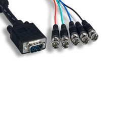 Kentek 6'ft VGA to 5BNC RGBHV Video Cord EMI/RFI 28AWG TV PC Monitor Projector picture