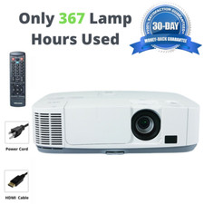 Only 367 Lamp Hours Used NEC NP-P401W Projector Gaming 3LCD 4000 Lumens HD HDMI picture