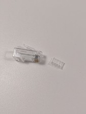 Monoprice 8P8C RJ45 Plug W/ Inserts for Solid Cat6 Ethernet Cable, 10 pcs/pack picture