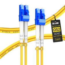 OS2 LSZH LC to LC Single Mode Fiber Optic Cord 5m/16.4ft Duplex UPC picture