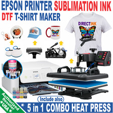 Epson Printer with Sublimation ink Kit plus  5 in 1 Heat Press Complet Bundle/ picture