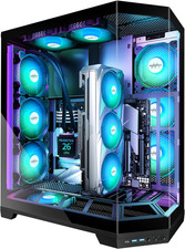 PC Case, Vertical GPU Mounting Design, Pre-Installed 5 PWM ARGB Fans, 360MM RAD picture