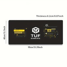1 Large-sized Esports Gaming Mouse Pad with a Black and Yellow Esports-themed picture
