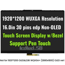 16'' WUXGA LCD Touch Screen +Bezel For Lenovo Yoga 7 2-in-1 16AGP11 83TF0004US picture