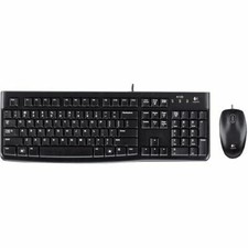 Logitech MK120 Wired USB Keyboard and Mouse, Black (920-002565) picture