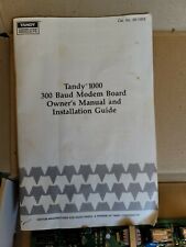Tandy 1000 300 Baud Modem Board With Owner's Manual And Installation Guide picture
