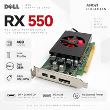 Dell AMD Radeon RX 550 4GB GDDR5 Low Profile GPU DP 2x Mini DP 0NJJMW picture
