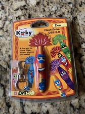 EMTEC Kooky Wave 2, USB 2.0 Flash Drive 2 GB, New In Package Yellow. Collectible picture
