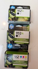 Sealed (2) HP 952XL Black/Unsealed (1) 952 Color 3-pack - Exp Range '23-'24 picture