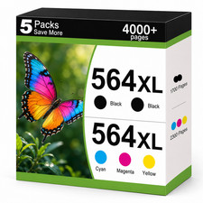 564XL-5PK New Gen Ink Printer Cartridge Black/Color PhotoSmart 7510 7520 picture