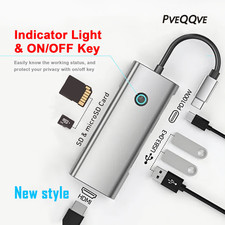 USB C Hub To USB 3.0 5Gbps,Type C Hub HDMI 4K@60HZ SD/TF 100W PD For Macbook PC picture