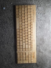 Handcrafted Natural Bamboo Wooden PC Wireless 2.4GHz Keyboard PARTS ONLY picture