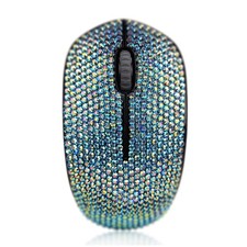 Bling Crystal Rhinestone Wireless Mouse, 2.4G Noiseless Mouse with USB Receiv... picture