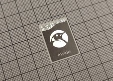 5 x Black & Silver Linux Inside v2 Stickers For The Computer Case 18 x 25 mm picture