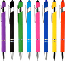 8 Pack Ballpoint Pen 2in1 Stylus Retractable Metal Stylus Pens for Touch Scre... picture