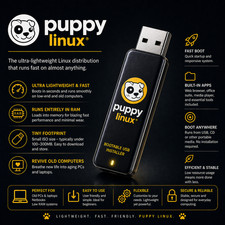 Puppy Linux Bootable USB | Live & Install | LATEST Version - FAST EASY PRELOADED picture