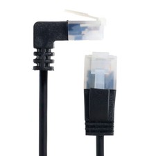 CY Up Angled Cat6 RJ45 to Straight UTP Ultra Slim Ethernet Network Cable picture