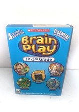 Scholastic Brain Play 1st - 3rd grade PC Game With Workbook Sealed Discs picture