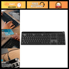 Wireless Mechanical Keyboard - Bluetooth/USB, Multi-Device, Backlit, Media Knob, picture