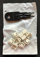 10 Locks 1 Key Panduit Data Comm Jack Blockout PSL-DCJB-IW-C White Inserts picture