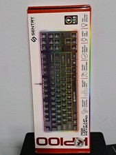 New Sentry Pro Gaming RGB Light-up Black Wired Keyboard High Speed KP100 picture