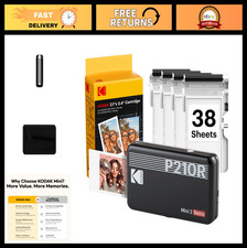 Portable 2x3 Photo Printer, 4PASS Technology, 38 Sheets, Compact & Retro Design picture