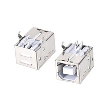 10 Pcs USB Female Type-B Port 4-Pin Right Angle PCB DIP Jack Socket Connectors picture