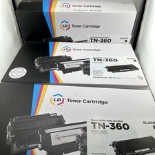 3 LD TN360 Black Laser Toner Cartridge for Brother HL-2150N DCP-7045N MFC-7345DN picture