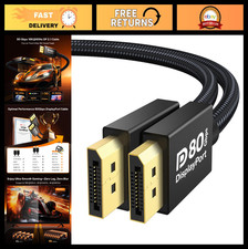 High-Speed 80Gbps DisplayPort 2.1 Cable, 16K@60Hz, 8K@240Hz, HDR, 6.6FT picture