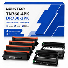 TN760 4PK DR730 2PK Combo for HL-L2350DW L2370DW MFC-L2710DW L2750DW DCP-L2550DW picture