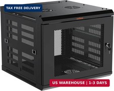 ECHOGEAR 9U Network Rack - Enclosed Wall Mount Rack Kit Includes 2X 1U Shelves, picture