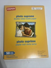 Staples Photo Supreme 50 Sheets Double sided Matte 8.5