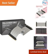 PCIe 5.0 Riser Cable | Vertical GPU Mount | Right Angle, 20cm picture