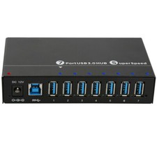 AX-173 Industrial Grade 5V 900mA 7 Port High Speed Expanded USB 3.0 Hub' picture