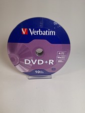 Verbatim DVD+R Blank Recordable Discs 10-Pack 4.7GB 120 Min - New Sealed picture