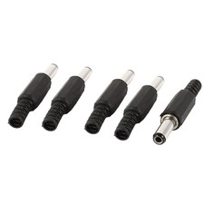 5 Pcs 5.5mmx2.5mmx14mm Male Adapter DC Plug Connectors DIY with Shrinkle Tube picture