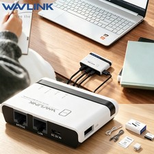 USB Wireless Print Server Standalone WiFi Print Server w/10/100Mbps LAN/Bridge picture