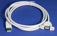 USB 2.0 A Panel Mount Cable Single Port Bulkhead Cable Male-Female 4.5 FT picture