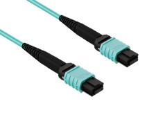 30m OM4 MPO TO MPO 12 Fibers Corning Fiber Trunk Cable Type B Multimode 50/12... picture