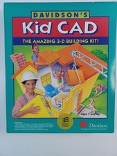 Davidson's Kid Cad 3-D Building Kit Software/Windows 3.5  Disks + Manual picture