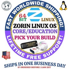 ZORIN LINUX OS 18.1, 18, 17 CORE, LITE & EDUCATION | 64-BIT | USB / DVD COMBOS picture