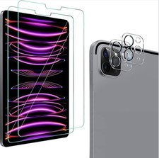 QHOHQ 2+2 Pack Tempered Glass Screen Protector For iPad Pro 12.9 2022,2021,2020 picture