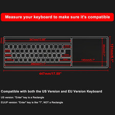 (2 Pack) Universal Clear Anti-Dust Keyboard Skin Protector Cover for 104/107 ... picture
