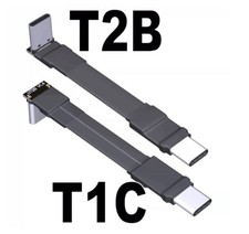 ADT-Link USB 3.2Type C to Type C Flat Extension Cable 10Gbps 90 Degree USB C 3A picture