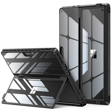 INFILAND Surface Pro 11/10/9 Case, Crystal Clear 01-Mysterious Black  picture