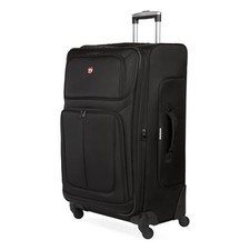 SwissGear Sion Softside Expandable Luggage, Black, Checked-L picture